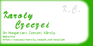 karoly czeczei business card