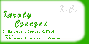 karoly czeczei business card